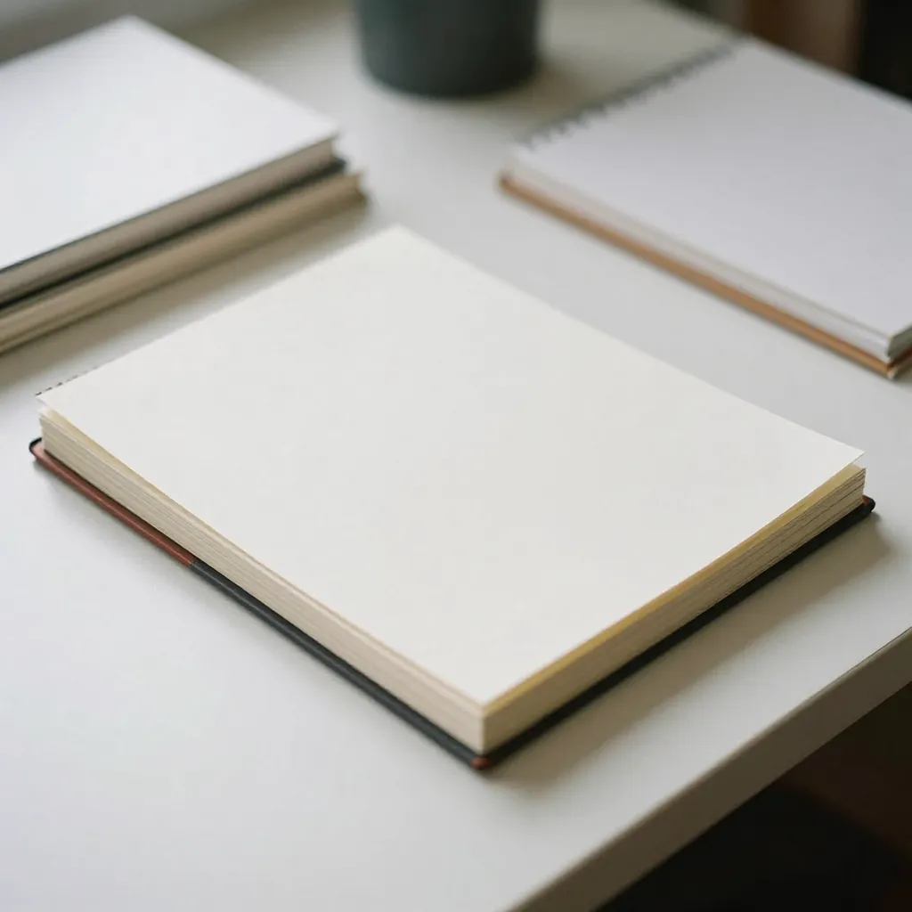 Various cover styles and finishes for journals