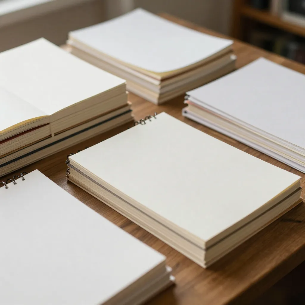 Paper texture comparison showing different surfaces